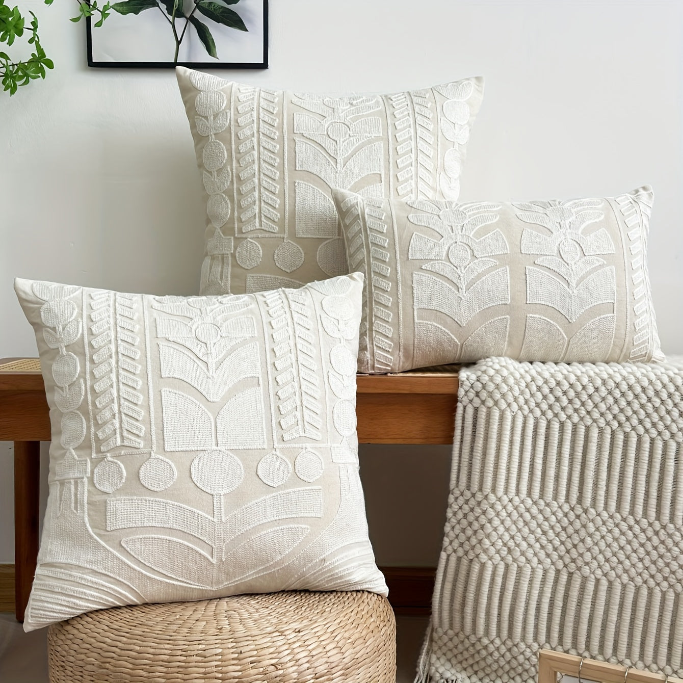 Embroidered Leisure Cushion Cover