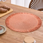 Bohemian Round Solid Colour Placemats – Set of 2, 4 or 8