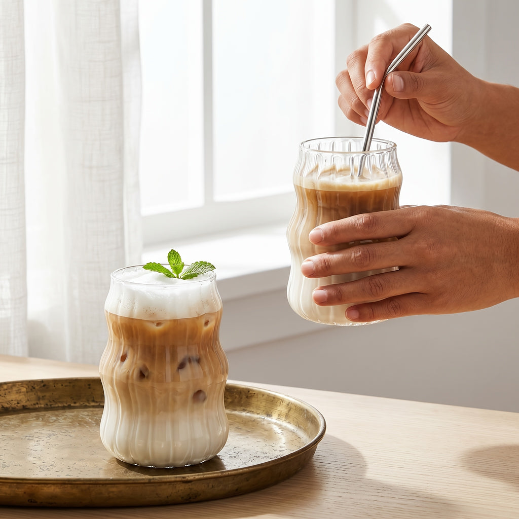 500ml Cloud Borosilicate Glass Tumbler