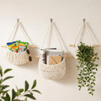 3-Tier Boho Braided Rope Wall Organiser