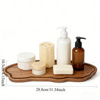 Cloud-Shaped Wooden Bathroom Tray
