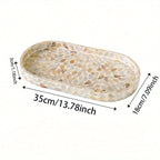 Mother-of-Pearl Inlay Oval Decorative Tray