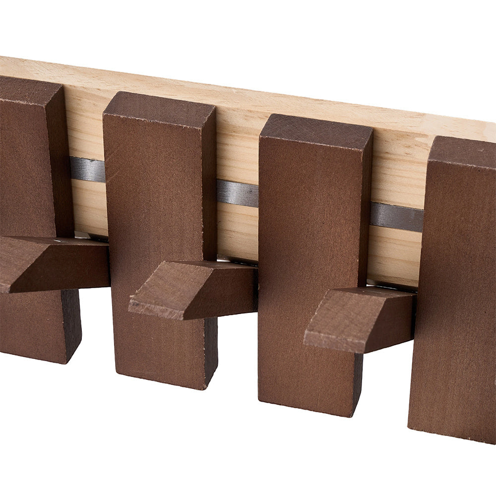 6-Hook Piano Key Wall-Mounted Wooden Coat Rack