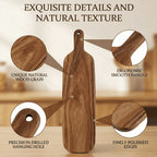 Acacia Wood Charcuterie Board with Handles – Set of 2