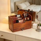 3-Tier Rustic Wooden Desk Organiser