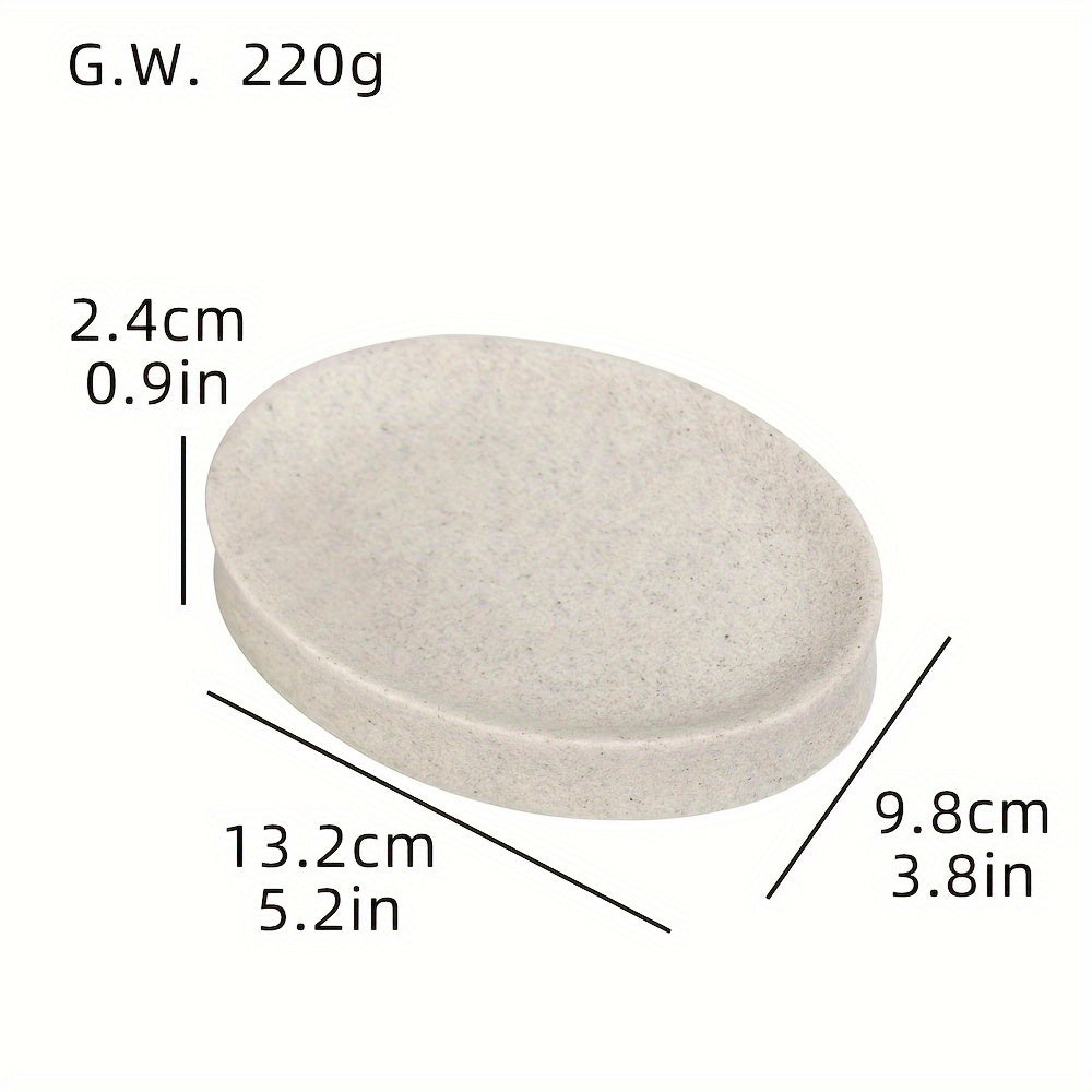 Marble-Effect Resin Soap Dish