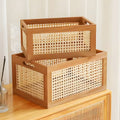 Vintage Multipurpose Wooden Countertop Basket