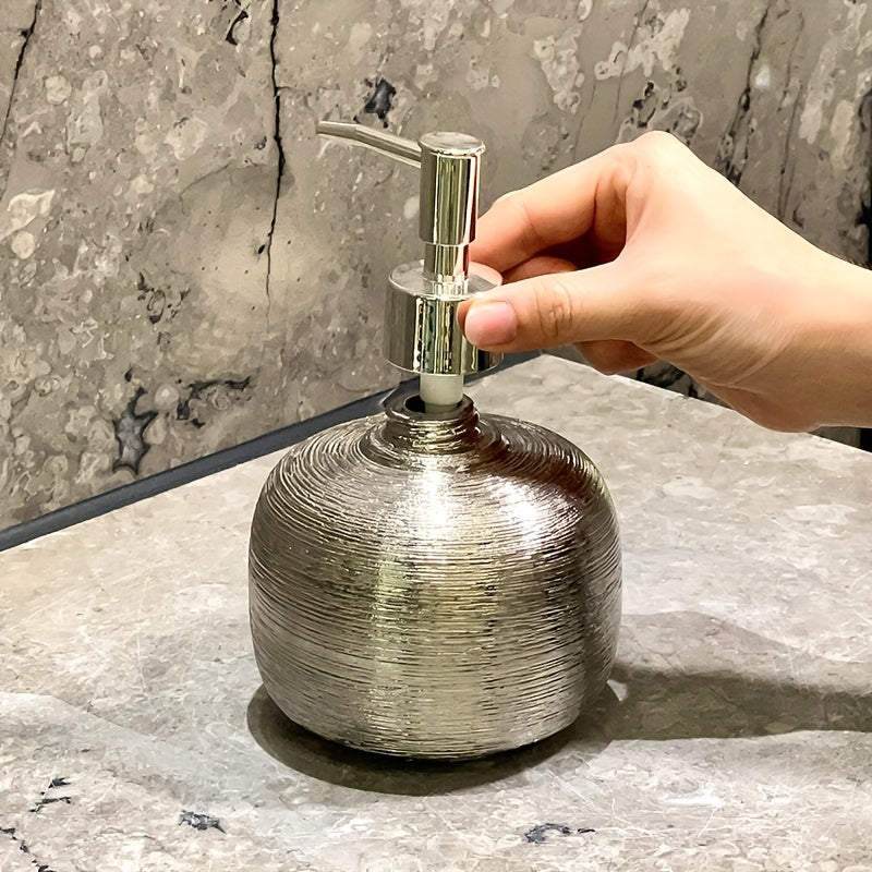 Champagne Gold Ceramic Soap Dispenser