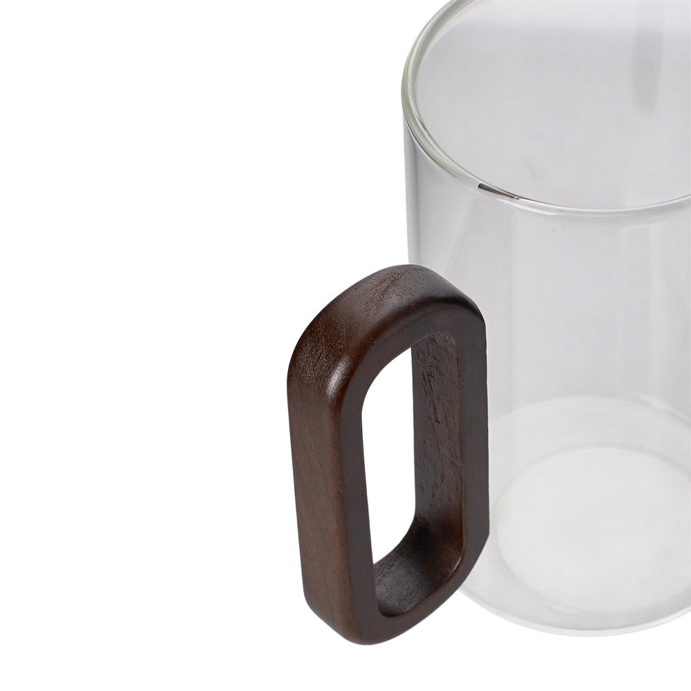 360ml Borosilicate Glass with Wooden Handle