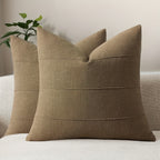 Set of 2 Striped Linen Pillowcases