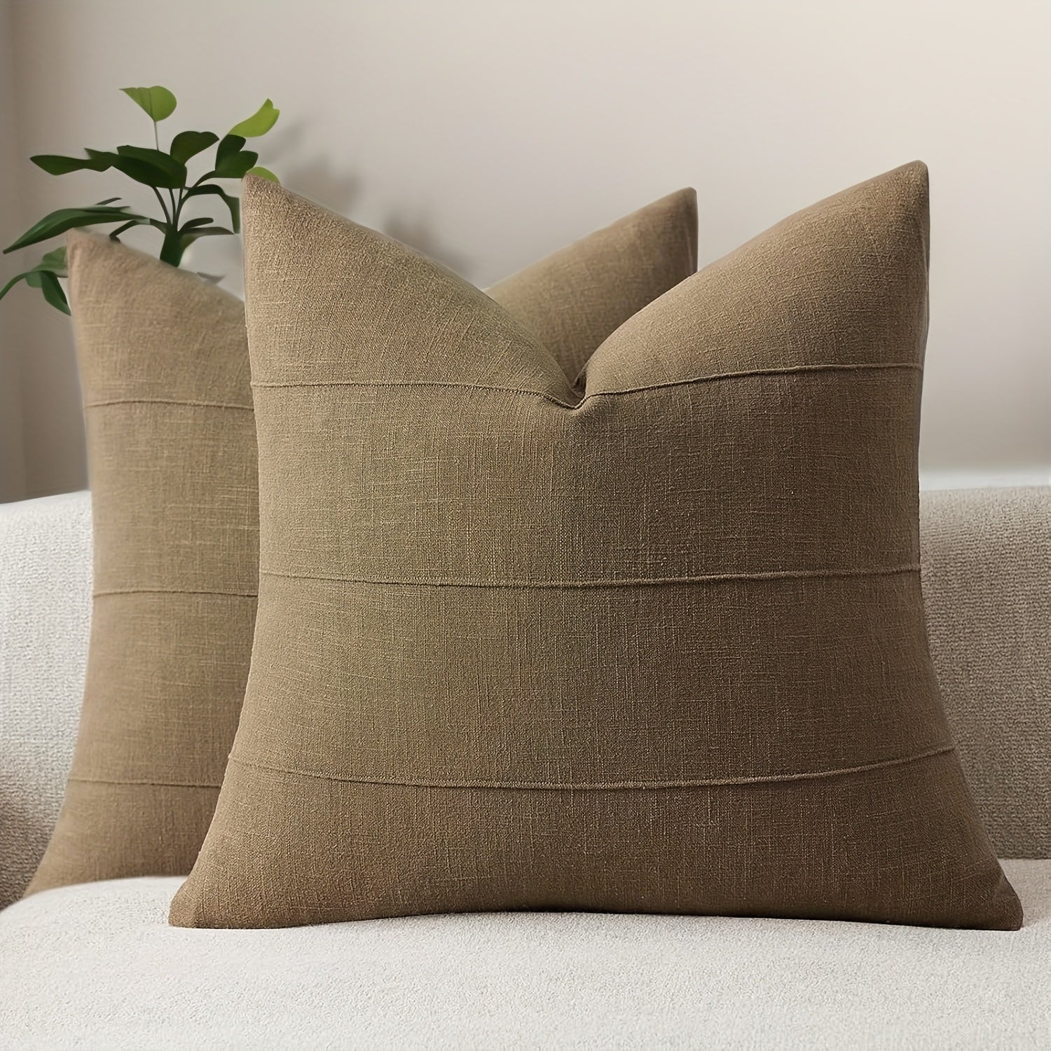 Set of 2 Striped Linen Pillowcases
