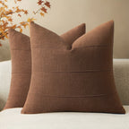 Set of 2 Striped Linen Pillowcases