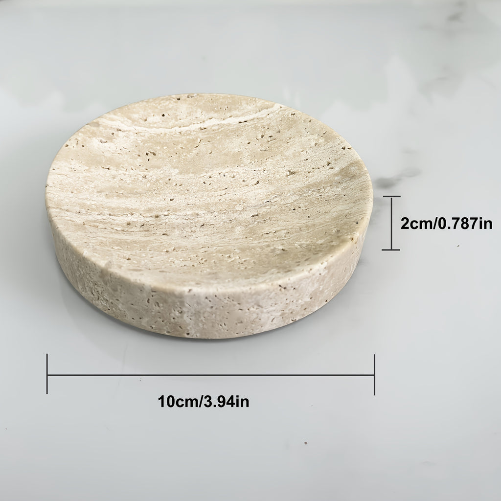 Natural Marble Round Trinket Tray