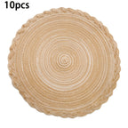 Bohemian Woven Round Placemats – Set of 6, 8 or 10