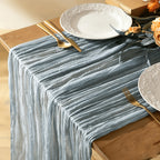 Crinkled Polyester Gauze Table Runner