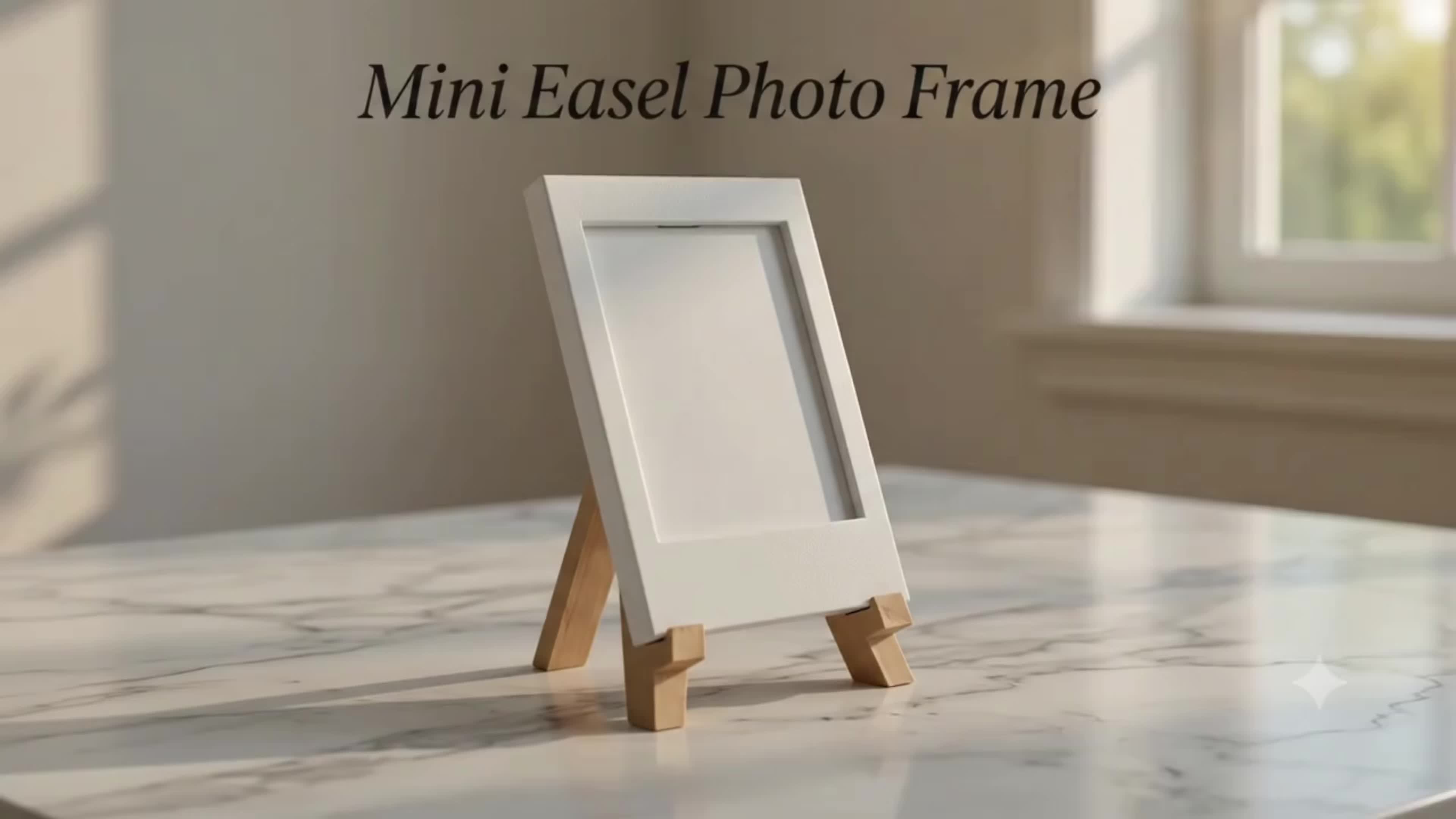 White Mini Instax Photo Frame – Easel Stand