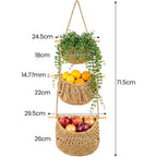 3-Tier Boho Braided Rope Wall Organiser
