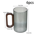 360ml Borosilicate Glass with Wooden Handle