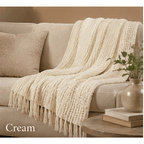 Olivia Rocco Chenille Box-Stitch Throw