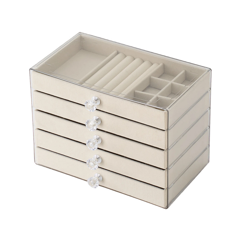 Clear 5-Drawer Jewellery Display Organiser
