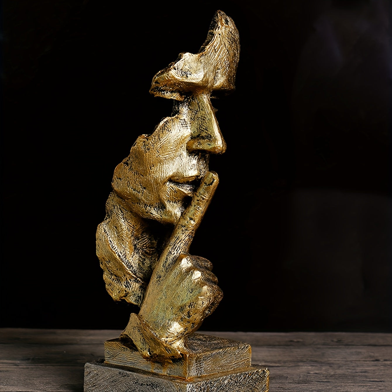 Silent Man Abstract Resin Sculpture