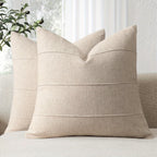 Set of 2 Striped Linen Pillowcases