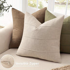 Set of 2 Striped Linen Pillowcases