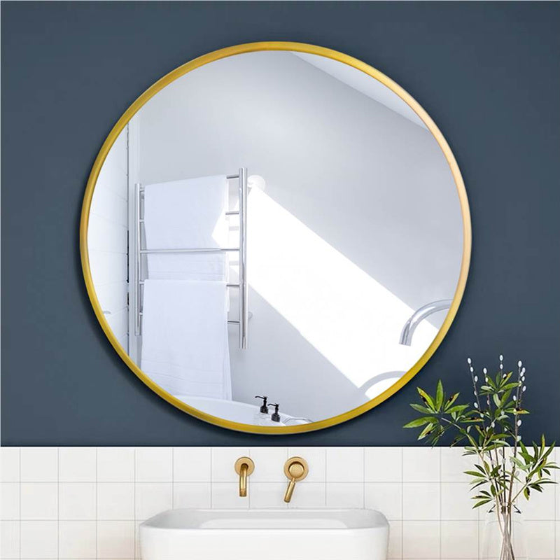 80cm Gold Round Wall Mirror