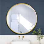 80cm Gold Round Wall Mirror