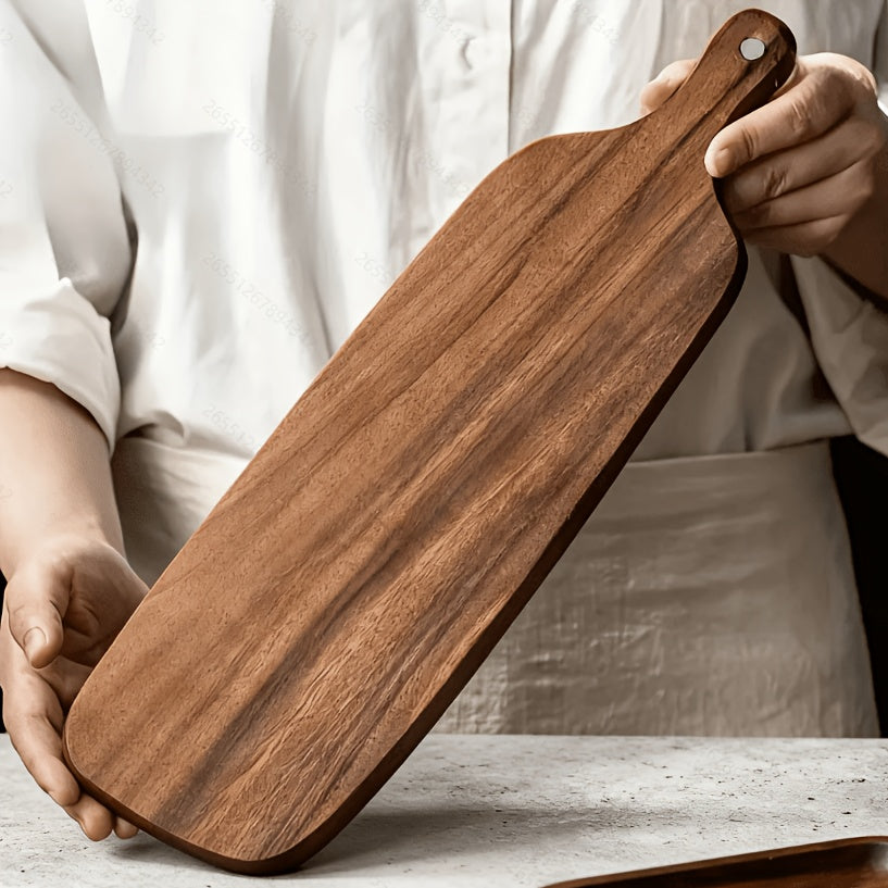 Acacia Wood Charcuterie Board with Handles – Set of 2
