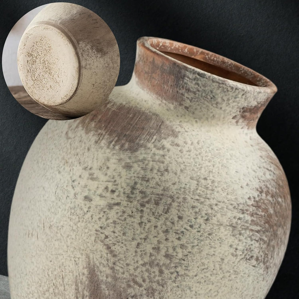 6-Inch Rustic Boho Terracotta Ceramic Vase