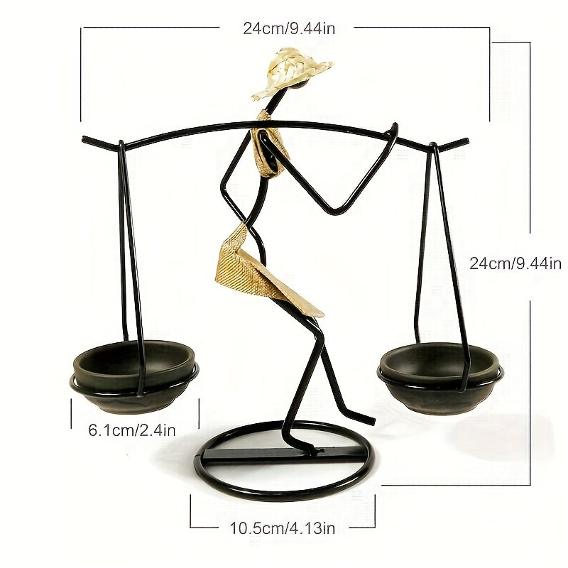 Creative Iron Candlestick Holder – Romantic Dining Décor