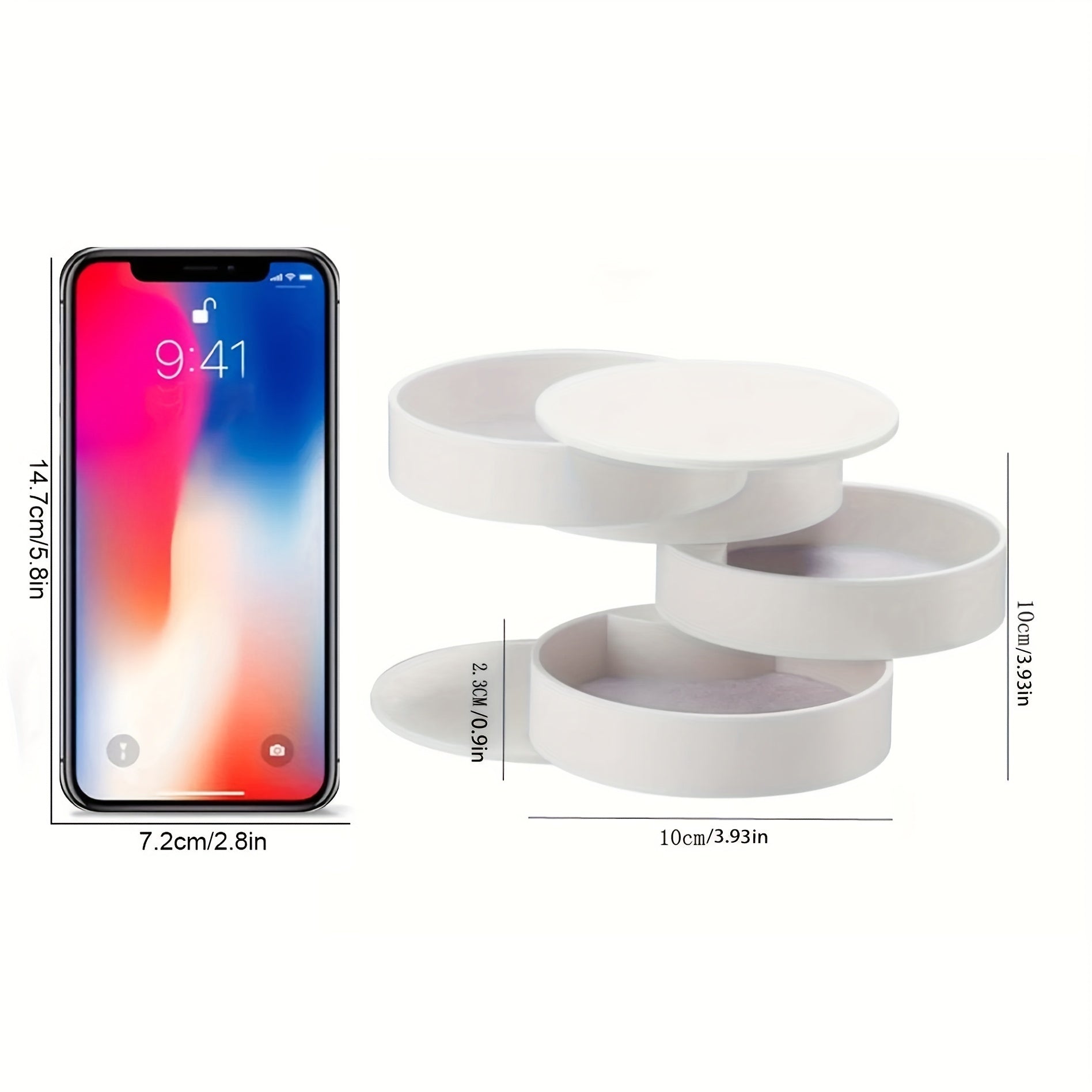 Rotating Hair Accessory Organiser with Lid