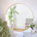 80cm Gold Round Wall Mirror