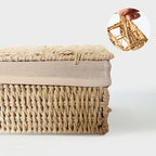 Set of 3 Handwoven Storage Boxes with Lids