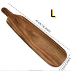 Acacia Wood Charcuterie Board with Handles – Set of 2