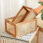 Vintage Multipurpose Wooden Countertop Basket