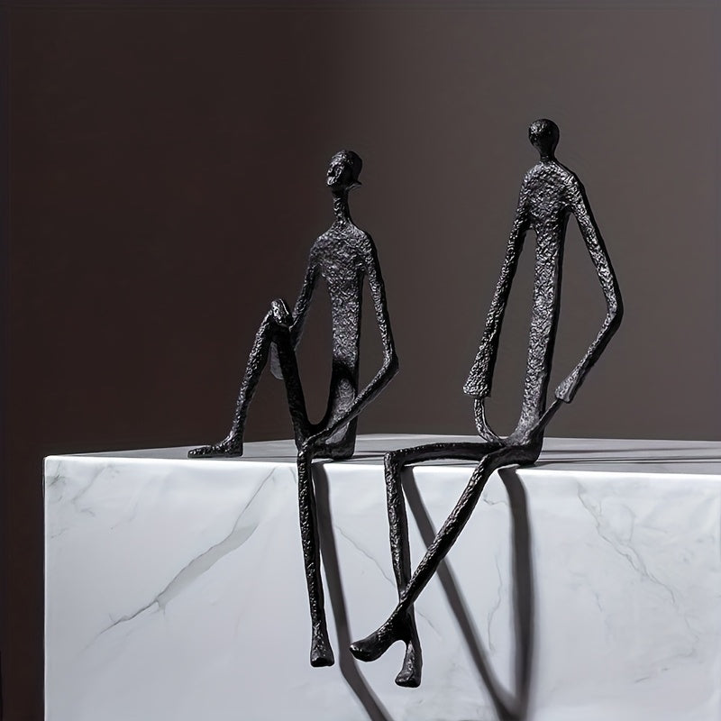 Cast Iron Abstract Figure Sculpture in Various Poses