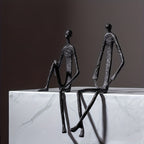 Cast Iron Abstract Figure Sculpture in Various Poses
