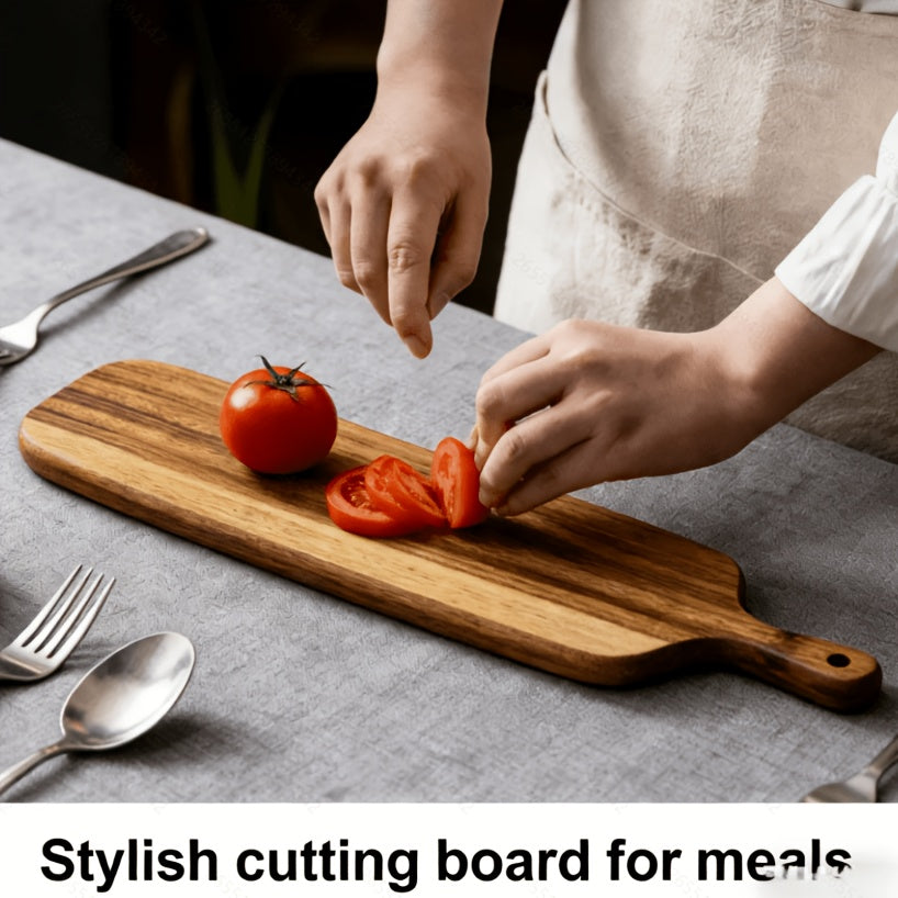Acacia Wood Charcuterie Board with Handles – Set of 2