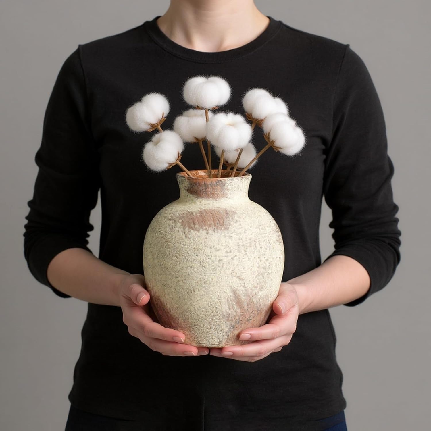6-Inch Rustic Boho Terracotta Ceramic Vase