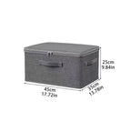 Set of 4 Large Foldable Canvas Storage Boxes with Lids
