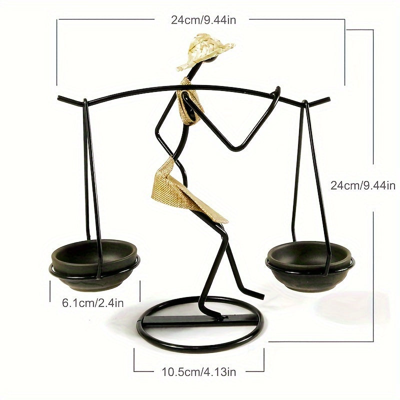Creative Iron Candlestick Holder – Romantic Dining Décor