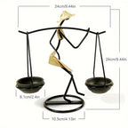 Creative Iron Candlestick Holder – Romantic Dining Décor