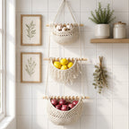 3-Tier Boho Braided Rope Wall Organiser