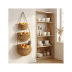 3-Tier Boho Braided Rope Wall Organiser