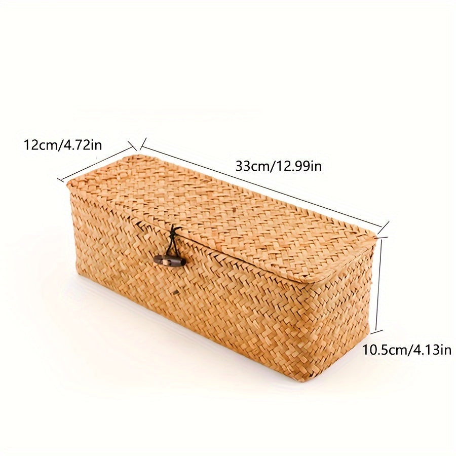 Woven Decorative Storage Box with Lid