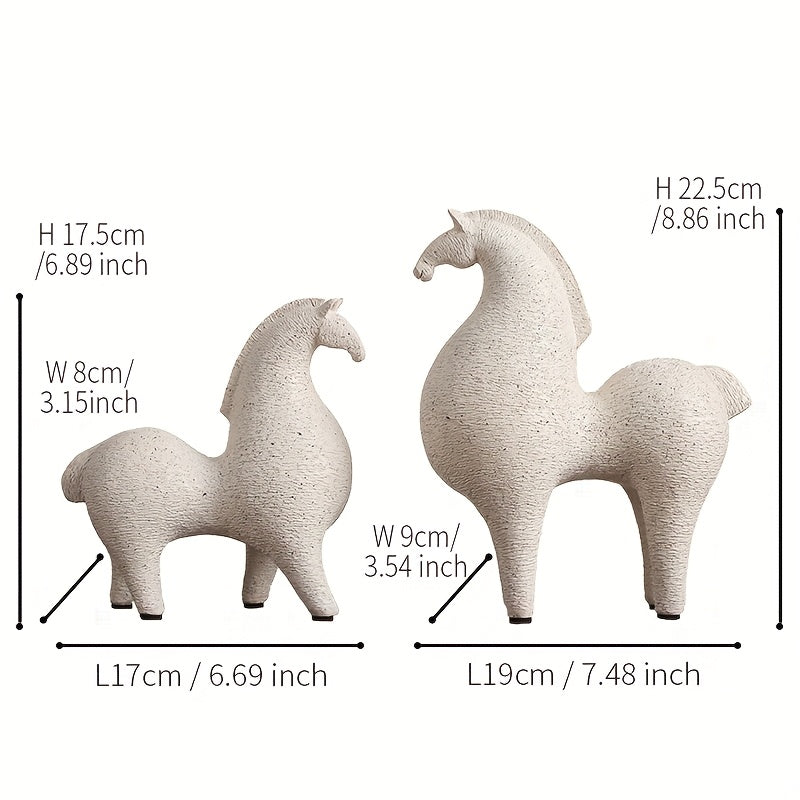 Handcrafted Resin Abstract Horse Sculpture
