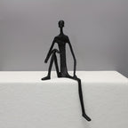 Cast Iron Abstract Figure Sculpture in Various Poses
