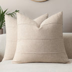 Set of 2 Striped Linen Pillowcases